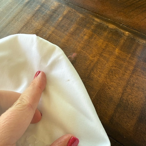 White tiered vintage baby christening baptismal gown with lace- 6mo - Picture 3 of 7